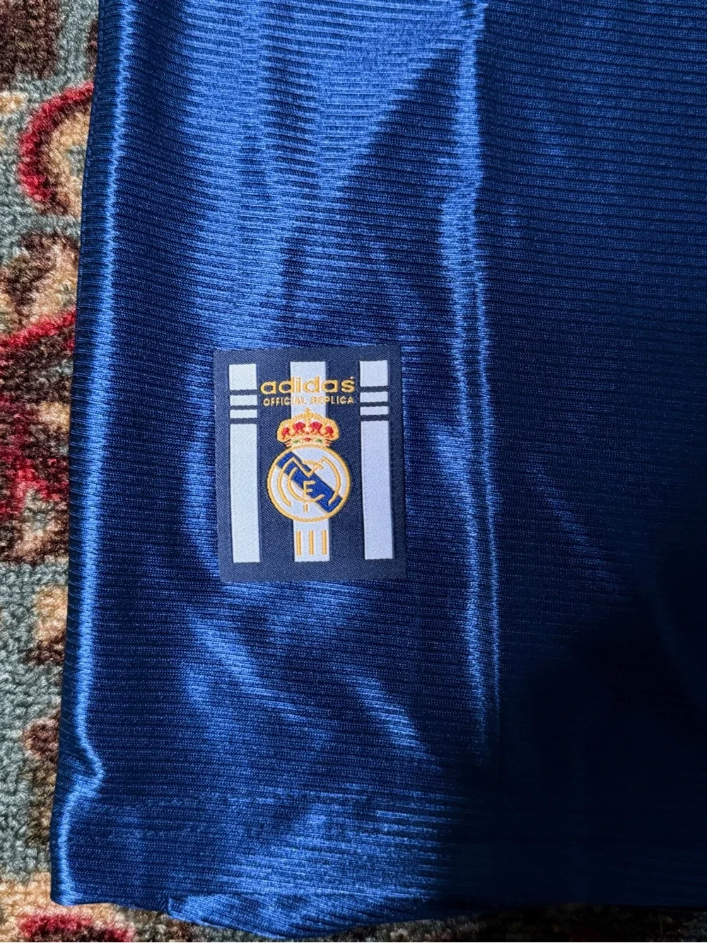 adidas Blue and Yellow Real Madrid Teka Football Jersey
